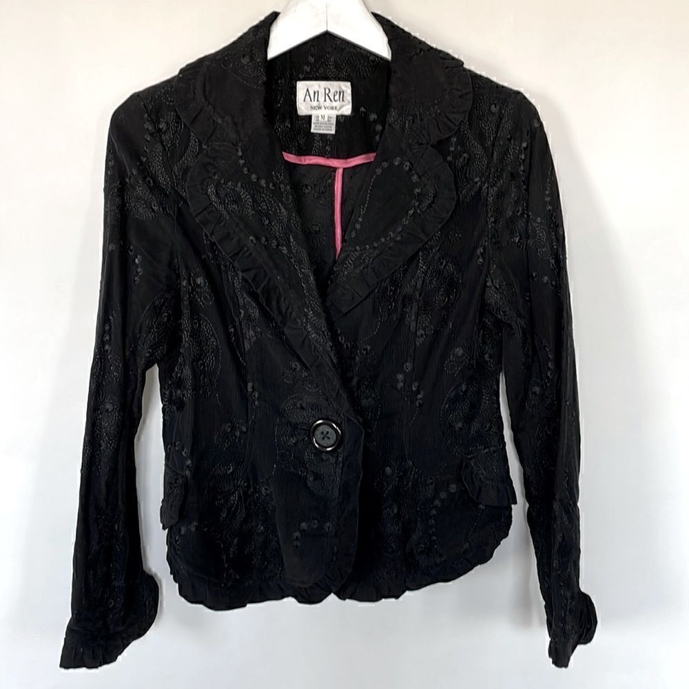 An Ren Vintage Embroidered Corduroy Jacket